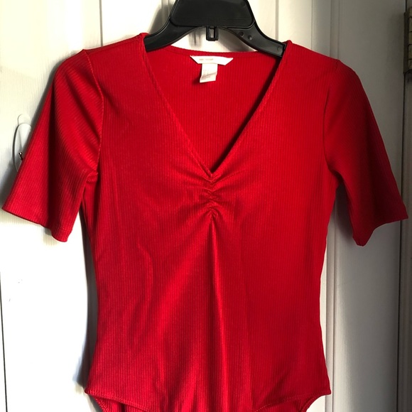 H&M Tops - Red Bodysuit